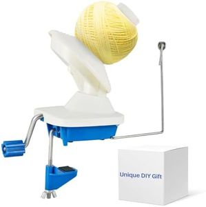DASBET Yarn Ball Winder Swift Yarn Winder Wool Winder for Crocheting Hand-Operated (Blue)
