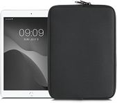 kwmobile Neoprene Pouch Compatible with 9,7"-11" Tablet - Universal Sleeve Case Cover with Zipper for Tablet - Dark Grey