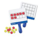 Learning Resources Magnetic Ten-Frame Answer Boards, Math Class Accessories, Teacher Aids, Set of 4 with 100 counters