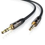 Uplink 10m aux audio cable - jack connection lead for AUX inputs solid metal plug - 3.5mm plug to 3.5mm plug - Stereo Sound for Smartphone Headphone Tablet