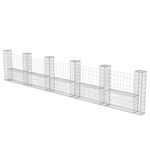 vidaXL Gabion Basket U-Shape Steel 570x20x100cm Outdoor Garden Cage Wall Fence