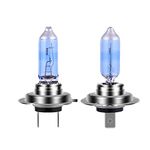 NEWBROWN H7 Halogen Headlight Bulb with Super White Light Long Life 1200 Hours PX26D 12V/55W 4800K - Pack of 2