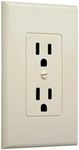 TayMac MW2500I Masque 1-Gang Decorator Electrical Outlet Cover Wall Plate (5-Pack), Replaces Old and Discolored Wall Plate for Electrical Outlet, Home Improvement Essentials, Ivory Polycarbonate
