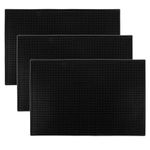 GBACHOOSE 3Pcs 45x30cm PVC Bar Mat, 17.7”x 11.8”Thick Durable and Stylish Home Bar Accessories, Non Slip Rubber Service Mat for Bars Spills Coffee Restaurants Counter Top