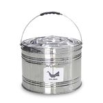 Malabar Stainless Steel Hot Pot | 100% Puff Insulation, Food Carrying Pot | Sambhar Pot, Iddli Pot |Food Grade Steel Casserole Used for Catering, 6+ Hours of Hot/Cold Food Storage (7.5 LTR)