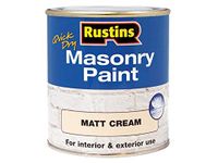 RUSTINS Masonry Paint, Cream, 500 ml (Pack of 1)