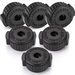 Facmogu 6PCS Black Plastic Cymbal Nuts, 8mm Quick-set Cymbal Nut for Percussion Drum Kit, Quick Release Cymbal Nut & Cymbal Mate for Percussion Replacement Kitparts