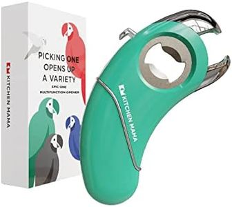 Kitchen Mama Epic One Multifunction Opener: A Pick Ergonomic Opener- Magnetic Bottle Opener, Beer & Soda Can Opener, Pull Tab Opener, Jar Opener for Weak Hands and Arthritis, Funny Gift (Teal)