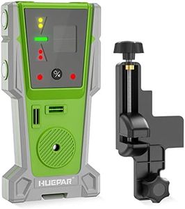 Huepar LR-8RG ±1/17 In Laser Receiver for Laser Levels, Up to 200Ft, Green & Red Beams Laser Detector, Compatible with Huepar All Pulse Mode Laser Levels,Two-Sided LED Prompt, Magnet, Clamp Included