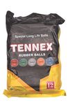 TENNEX T-10022 Rubber Rubber Ball (Multicolour) | Made of Rubber for Cricket Tournament, Gully Cricket and Training | Cricket Rubber Ball (Pack of 12)