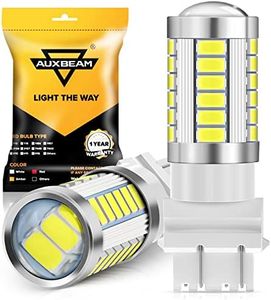 Auxbeam T25 3156 3157 LED Bulbs, 6500K White, Super Bright 4114 3057 4157 3457 4057 LED Backup Reverse Lights for Cars Trucks Motorcycles, 3030-SMD 12V, Pack of 2