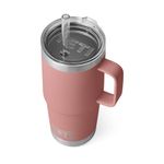 YETI Rambler 25 oz Straw Mug, Vacuum Insulated, Stainless Steel, Sandstone Pink