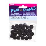 Darice 1160-90 Poms Acrylic Black .39In 25P