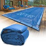 20-Ft x 40-Ft Pool Cover for Inground Pools - Premium Winter Pool Cover for Inground Pools, Extra Thick Material and Durable Design, Cold and UV-Resistance, Easy Installation, Royal Blue