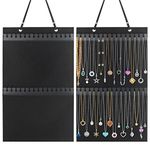 Caffox Hanging Necklaces Holder, Large Jewelry Organizer for Necklaces, Bracelets, and Ankles, Necklaces Display Storage Hanger for Wall, Closet and Door