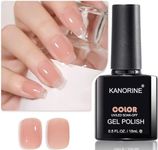 KANORINE Sheer Nude Gel Nail Polish, Jelly Natural Pink Translucent Color GEL POLISH UV Light Cure Gel Polish for Nail Art DIY Manicure and Pedicure at Home 15ML