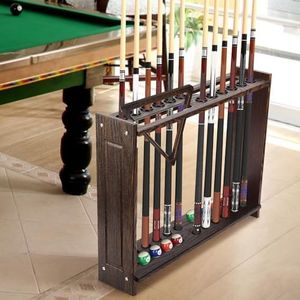mopam Billiards Stick Holder with Ball Storage and Triangle Rack Slot,12 Hole Vertical Storage Billiard Cue Racks,Pool Stick Holder Floor Stand for Home Club and Pool Table Accessories