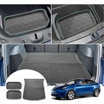 [Pack of 3] GAFAT Tesla Model Y 2024 2023-2021 Boot Mat Front and Rear, Boot Liner for UK RHD Model Y Car Mats Original 3D Scanner, XPE 3D Tesla Model Y 2023 Accessories (Black)