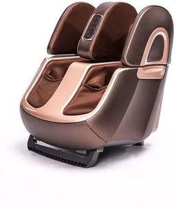 SOBO Leg Foot & Calf Massager with Heat, Full-Leg Coverage, and Airbags & Vibration - 2 Year Warranty (Brown)