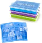 Morfone Silicone Ice Cube Trays 3 Pack with Removable Lid Easy-Release Flexible Ice Molds 24 Cubes per Tray for Cocktail, Whiskey, Baby Food, Chocolate, BPA Free