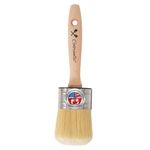 Colorantic | Chalk and Wax Brush for Furniture or Milk Paint 55mm | Beeswax Polish Round Oval Brushes Natural Bristles DIY Paste Polishing (55mm Oval Chalk Paint Brush)