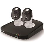 Swann Home DVR Security Camera System with 1TB HDD, 2 Camera 4 Channel, 1080p Full HD Video, Indoor & Outdoor Wired CCTV, Colour Night Vision, Heat Motion Detection & Spotlights, 446802WL