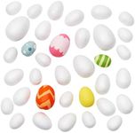 THE TWIDDLERS - 50 Polystyrene Easter Eggs for Arts & Crafts, Decorate Your Own Foam Eggs, Assorted Sizes, 5-8cm