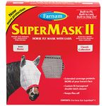 Farnam SuperMask II Classic Horse Fly Mask with Ears, Horse Size, Assorted