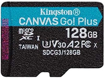 Kingston Canvas Go! Plus microSD Tarjeta de Memoria Categoria 10, UHS-I 128GB microSDXC 170R A2 U3 V30 Single Pack sin ADP