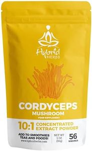 HYBRID HERBS – CORDYCEPS MUSHROOM | 10:1 Extract Powder | Natural Supplement with Polysaccharides & Beta Glucans | Immune, Performance, Energy, Endurance Support | 56 Serving (56g)