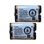 GEILIENERGY HHRP107 Rechargeable Batteries Compatible with for Panasonic HHR-P107 HHR-P107A HHRP107A Cordless Phone 3.6v 700mAh Ni-MH (2 Pack)