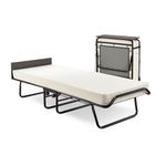 JAY-BE Visitor Contract Folding Bed with Performance e-Fibre Mattress and Automatic Folding Legs, Compact, Single, Black