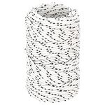 vidaXL Braided Boat Rope - White 2mmx25m - Made of Durable Polyester with High Strength and Low Stretch for Various Purposes