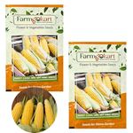 Farmgokart ~ Sweet corn (Variety Name: Amaze) Planting Seeds – ideal for both home gardening and farming | Includes 2 Packets (Each with 20 Nos Seeds, Total 40 in 2 Packets)