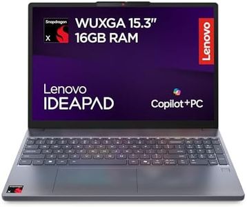 Lenovo IdeaPad Slim 3 | 15.3 inch WUXGA Laptop | Snapdragon X X1-26-100 | Copilot+ PC | 16 GB RAM | 512 GB SSD | Windows 11 Home | Luna Grey