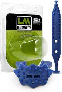 Loudmouth Football Mouth Guard - 3D SpikeSurge Football Mouthpiece with Strap, Fits Adult & Youth, Mouth Guard Football Accessories (Tiger Navy Blue)