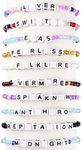 Leuik 10PCS Eras TS Bracelets Set for Taylor, TS Tour ERAS Concert, Lover Swiftie Fearless Anti Hero Folklore Speak Now Reputation Friendship TS Inspired Music Bracelets Gifts for Swiftie Fans