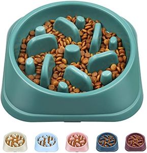 UPSKY Slow Feeder Small Dog Bowls Non Slip Puzzle Bowl Fun Feeder Interactive Bloat Stop Dog Bowl Anti-Choking Dog Bowl (Black Green), (12-70 lbs)