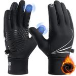 PULIOU Thermal Gloves for Men and Women, Winter Cycling Gloves with Anti-slip Touch Screen Warm Gloves for Running Riding Driving Outdoor Sports Walking,04,L