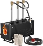 MMasters Propane Forge Kit, 3 Burners, 2600℉ Gas Forge for Blacksmithing, Large Capacity Steel Forge with Openable Door
