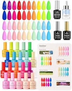 beetles Summer Gel Polish Set - Candy Electirc Collection, 20 Colors 15ML Full Size Blue Red Colors Gel Set 4th of July Nails with Base Top Coat Uv LED Lamp Salon DIY Nails Gifts for Women