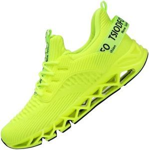 Ezkrwxn Women's Sneakers Trail Running Walking Shoes, Fluorescent Green, 6.5