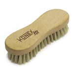 Konex Nylon Fiber Economy Utility Cleaning Brush. Heavy Duty Scrub Brush with Wood Handle. (Peanut Shaped)