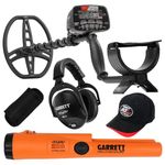 Garrett AT MAX Waterproof Metal Detector, MS-3 Wireless Headphones and Pro-Pointer AT Z-Lynk Pinpointer