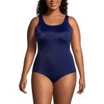 Lands' End Women Plus Chlorine Resistant Tugless Swimsuit 20 Blue - Deep Sea