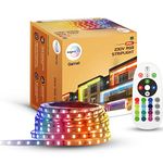 wipro RGB Led Strip Light|60 LEDs/Mtr|24 Keys Ir Remote Controlled RGB Color Changing Light|Ip65-Waterproof|Plug&Play Rope Light for Outdoor&Indoor Decoration|Pack of 1,Multicolor,20 Meters