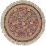 DaDa Bedding Breath of Spring Woven Tablecloth Floral Round 60 Inches