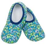 Snoozies! Travel Skinnies Animal Designs Super Soft Womens Slippers with Non-Slip Sole - Ladies sizes from 3-7 (Modern Floral, medium)