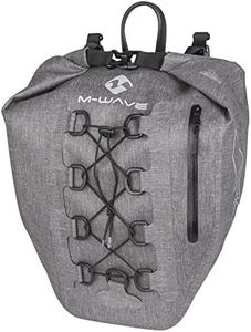 M-Wave Unisex - Adult Suburban Carry Bicycle Pannier Rack Bag, Grey, Approx. 33 x 14.5 x 61 cm