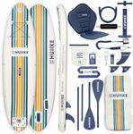 HUIIKE Stand Up Paddle Board for Adults with Accessories Included, Oar, Fins, Pump. Inflatable Sup Board Great Stability and Resistance. 10’ x 33" x 5.9", Maximum Load 286 lb